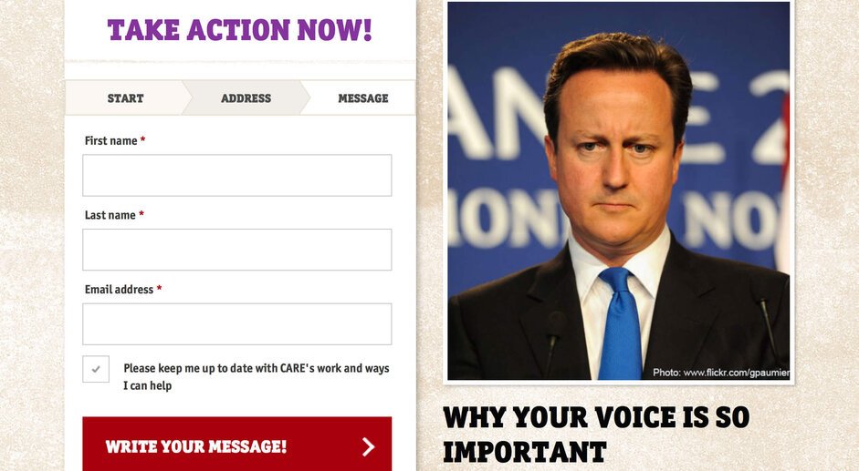 Screengrab of an action targeting the prime minister