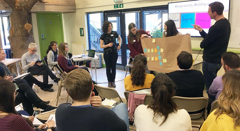 A group at the supporter journeys training 2020